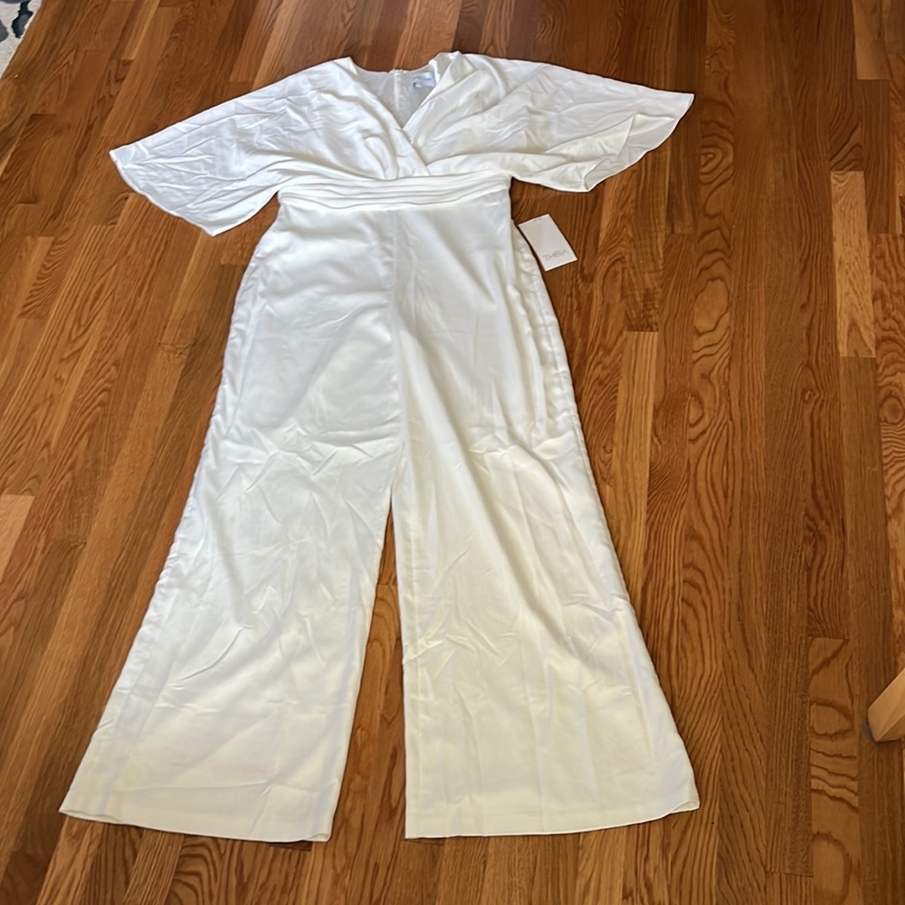 BHLDN x Theia Kenneth White Bridal Jumpsuit - Picture 4 of 16